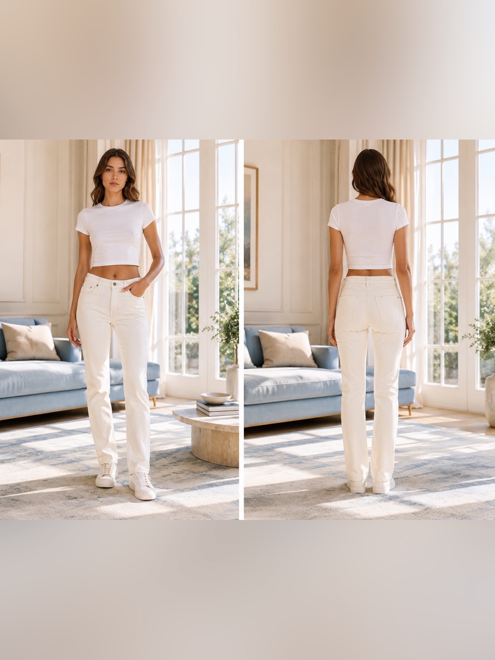 Levi's 721 High Rise Straight Leg Jeans in White size 29 in EUC